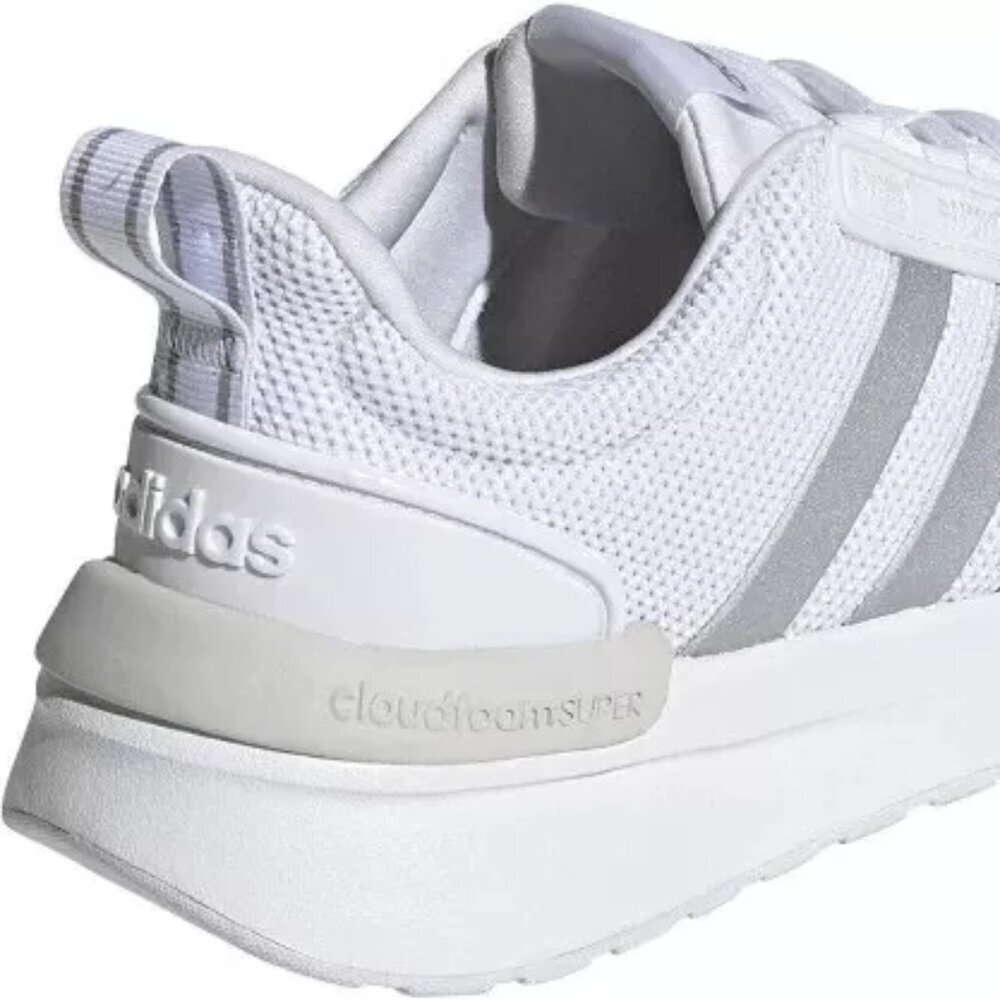 Adidas Racer TR21 Shoes Women's Size 10.5 Cloud White/Silver Sneaker NWT - Picture 3 of 13